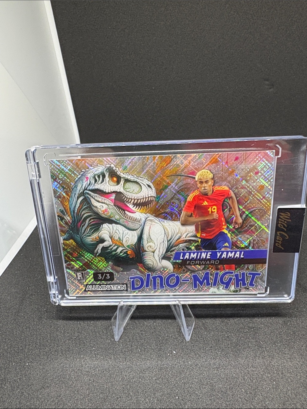 Wild Card Lamine Yamal Dino-Might Trading Card - Silver Holographic LE 3/3